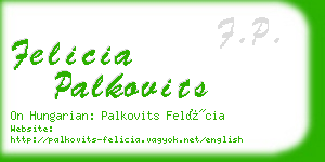 felicia palkovits business card